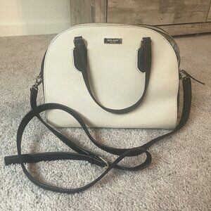 Kate Spade Darcy Small Top Zip Satchel Crossbody | Black & Cream